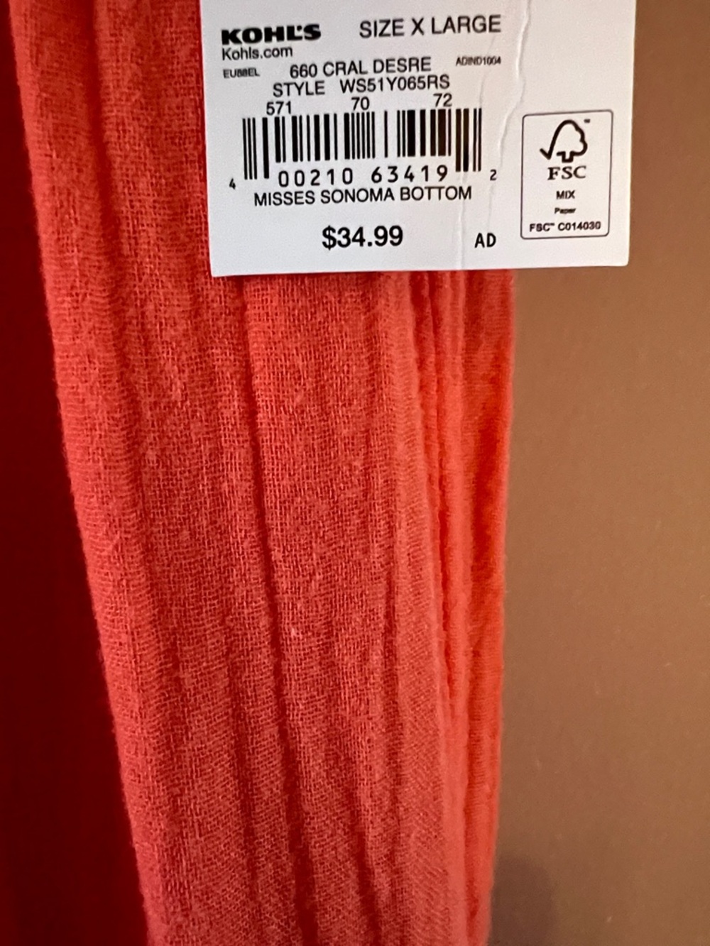 Sonoma women’s tiered cotton maxi skirt, size XL. New with tags! - Picture 7 of 7